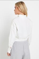 PixieGirl Petite Women's White Elasticated Hem Cotton Shirt | PixieGirl 4