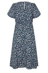 M&Co Petite Blue Floral Print Tulip Sleeve Dress | M&Co 6