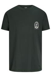 JACK & JONES Big & Tall Green Back Print T-Shirt
