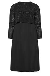 Evans Plus Size Black Sequin Embellished Midi Dress | Evans 6