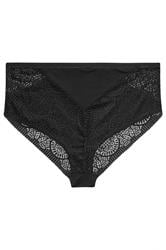 YOURS Plus Size Black Floral Lace Shorts | Yours Clothing 6