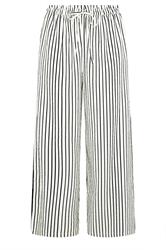 YOURS Plus Size White Stripe Paper Bag Waist Trousers | Yours Clothing 5