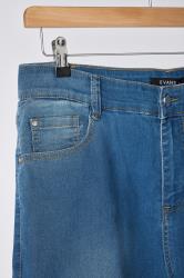 EVANS Plus Size Blue Midwash High Waisted Skinny Jeans 7