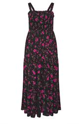YOURS Curve Black Floral Dress