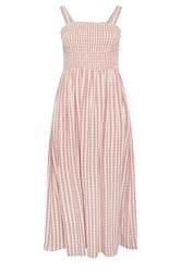 YOURS Plus Size Pink Gingham Shirred Sundress | Yours Clothing 5