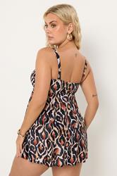 YOURS Plus Size Brown Leopard Print Tankini Top | Yours Clothing 6