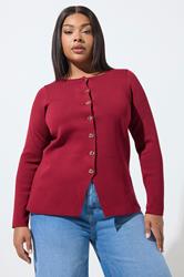 LIMITED COLLECTION Plus Size Red Long Sleeve Knitted Top | Yours Clothing 3