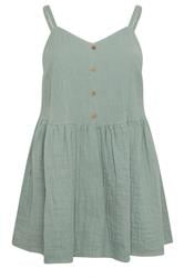 YOURS Curve Sage Green Cheesecloth Sleeveless Top