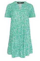 YOURS Curve Green Ditsy Floral Smock Dress