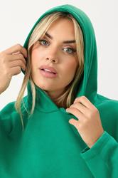 YOURS Plus Size Green Seam Detail Hoodie | Yours Clothing 4