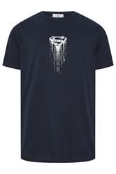 BadRhino Big & Tall Navy Blue Superman Graphic Print T-Shirt