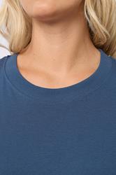 YOURS Plus Size Navy Blue Seam Detail Skater Top | Yours Clothing 4