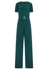LTS Tall Forest Green Belted Scuba Wide Leg Jumpsuit