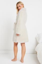 PixieGirl Petite Women's Ivory White Metallic Detail Dressing Gown | PixieGirl 4