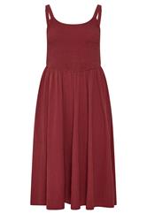 YOURS Curve Red Shirred Sundress