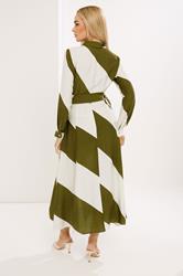 STAR Khaki Green Stripe Shirt Dress | StarByJM 2