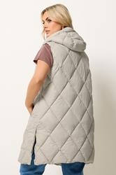 YOURS Plus Size Ivory White Midi Gilet | Yours Clothing 2