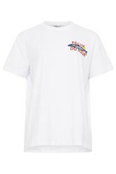 LTS Tall White Sardine Graphic Cotton Oversized T-Shirt