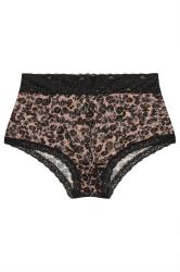YOURSET Plus Size 3 PACK Red & Black Leopard Print Lace Mid Rise Shorts | Yours Clothing 10