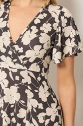 LTS Tall Women's Chocolate Brown Floral Wrap Maxi Dress | Long Tall Sally 5