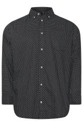 BadRhino Big & Tall Black Geometric Print Party Shirt