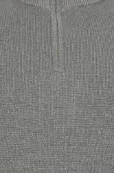 BadRhino Big & Tall Grey Milano Quarter Zip Knitted Jumper | BadRhino 1