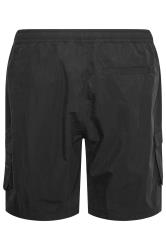BadRhino Big & Tall Black Crinkle Nylon Cargo Shorts | BadRhino 5