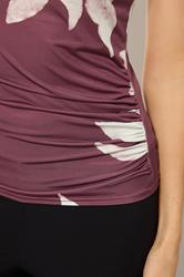 LTS Tall Berry Red Floral Draped Top | Long Tall Sally 5