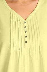 EVANS Plus Size Yellow Sleeveless Henley Top | Evans 4