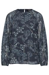 LTS Tall Navy Blue Floral Blouse | Long Tall Sally  5