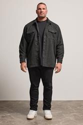 BadRhino Big & Tall Charcoal Grey Premium Button Down Shacket | BadRhino 1