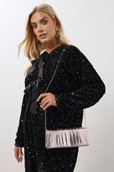 Gold Faux Leather Metallic Clutch Bag | Yours Clothing 1