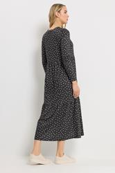 LTS Tall Women's Black Polka Dot Midi Dress | Long Tall Sally 2