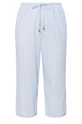 YOURS Plus Size Light Blue Stripe Linen Cropped Trousers | Yours Clothing 6
