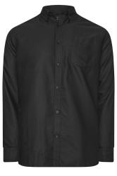 BadRhino Big & Tall Premium Black Long Sleeve Oxford Cotton Shirt