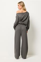 PixieGirl Petite Women's Grey Jersey Slouch Wide Leg Jumpsuit | PixieGirl 2