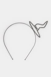 Silver Tone Witch Hat Novelty Halloween Headband | Yours Clothing 3