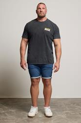 BadRhino Big & Tall Black Acid Wash Printed 'South Park' T-Shirt | BadRhino 1