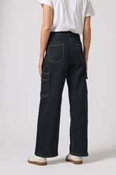M&Co Indigo Blue Wide Leg Cargo Jeans | M&Co 4