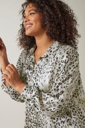 EVANS Plus Size Ivory White Leopard Print Blouse | Evans  4