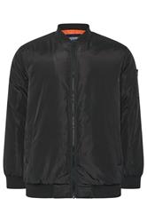  BadRhino Big & Tall Black Zip Through Bomber Jacket | BadRhino 7