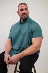 BadRhino Big & Tall Blue Gingham Check Shirt | BadRhino 3