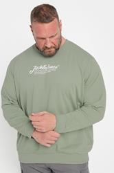 JACK & JONES Big & Tall Light Green Sweatshirt | BadRhino 3