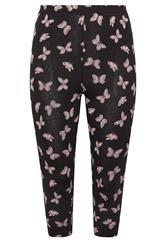 YOURSET 2 PACK Plus Size Black Butterfly Print Cropped Leggings | Yours Clothing 8