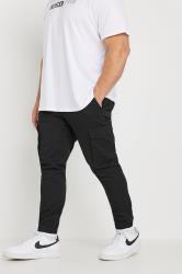 JACK & JONES Big & Tall Black 'Paul' Cargo Trousers | BadRhino 3