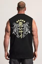 BadRhino Big & Tall Black Extra Long Tiger Graphic Muscle Vest | BadRhino 2