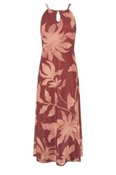 M&Co Petite Orange Floral Print Halter Neck Mesh Maxi Dress | M&Co 6