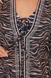 YOURS Plus Size Black Animal Chiffon Kimono | Yours Clothing 6
