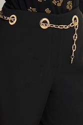 STAR Black Eyelet Chain Waist Trousers | StarByJM 5