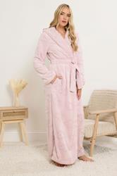 LTS Tall Light Pink Heart Embossed Dressing Gown | Long Tall Sally 3